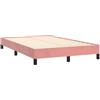 vidaXL Giroletto senza Materasso Rosa 120x190 cm Velluto