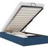 vidaXL Bedframe zonder matras 80x200 cm stof blauw