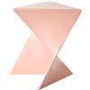 Beliani Tavolino in plastica tringolare rosa pastello