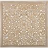 Beliani Decorazione da Parete Bianco e Legno Chiaro