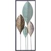 Beliani Decorazione da Parete Foglie in Metallo Multicolore Stile Moderno