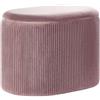 Beliani Pouf in velluto rosa con contenitore