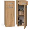 CDF Mobile alto da bagno NEL V DS | Colore: rovere Artisan | Moderno scaffale da bagno | Armadio portaoggetti | Spaziosi ripiani | Porte | Montaggio facile | Maniglie eleganti