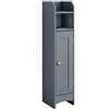 Vicco Mobiletto midi Bianco, Grigio, 18 x 81 cm | 1 Anta · 5 scomparti · Spazio aperto & chiuso · Per asciugamani e accessori da bagno · Struttura stretta
