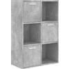 vidaXL Opbergkast 60x29,5x90 cm bewerkt hout betongrijs