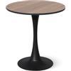 Vicco tavolo da pranzo Carl, Noce/Nero, 70 x 70 cm