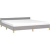 vidaXL Bedframe zonder matras stof lichtgrijs 160x200 cm