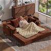 Fabulcozy Divano Letto 2 In 1 In Velluto A Coste - Pieghevole Con Braccioli, Rivestimento Lavabile, Design Moderno Per Spazi Ridotti
