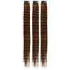 xiuling4568 Extension for capelli a strisce da 3 pezzi, 18 pollici, colorate, lunghe e dritte, con clip, for uso quotidiano e feste da donna Veloci da indossare(Brown)