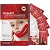 HOUSN Maschera V-Line Viso, 5 Pezzi Lifting Rassodante per Doppio Mento, Fascia Modellante Contorno Viso Mascella e Collo Idratante Anti Rughe per Uomo e Donna Uso Quotidiano Skincare