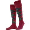 Burlington Edinburgh M Kh lana al ginocchio fantasia 1 paio, Calzini lunghi Uomo, Rosso Cranberry 8033, 40-46