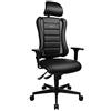 Topstar Sitness RS Sedia Girevole per Ufficio, Rivestimento in Poliuretano Nero