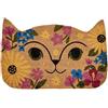 Beliani Zerbino in fibra di cocco 60 x 90 cm con supporto in PVC a forma di gatto multicolore