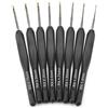 Cikonielf Set di 8 uncinetti in alluminio con impugnatura morbida nera, aghi da 1 mm, 1,25 mm, 1,5 mm, 1,75 mm, 2 mm, 2,25 mm, 2,5 mm, 2,75 mm, 8 pezzi