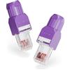 VCELINK Connettore RJ45 Senza Attrezzi LSA Cat6A 10Gbps,Viola, 2 Pezzi