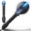 SuperLove Inflatable Vibrating Anal Beads Prostate Massager Black