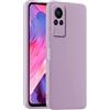 HULLIN Custodia per Telefono in Silicone Colorato, Adatta per vivo X60 Pro (6.56) - Erba Viola