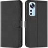 Verco Custodia a libro per Xiaomi 12 Lite, custodia a libro per Xiaomi 12 Lite 5G, colore: Nero