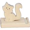 Wooden World - Ecologico supporto per cellulare in legno in forma di gatto