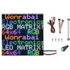 Wonrabai 64x64 4096 RGB Full-Color LED Matrix Panel, 2.5mm Pitch 64×64 Pixels, Adjustable Brightness, Compatible with Raspberry Pi 5/4B/3B/Zero W/Zero 2W/Pico W/Pico 2W, ESP32 / Ardui, etc.