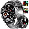 BENYAR SMART Smartwatch Uomo con Chiamate Bluetooth, 1.43AMOLDE Fitness Tracker con 530mAh Batteria/Torcia LED/110+ Modalità Sportive, Frequenza Cardiaca/Sonno, IP68 Impermeabile per Android iOS, Nero