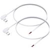 PNGKNYOCN Cavo USB C Power Pigtail ad angolo retto, 2 confezioni da 20 AWG 5 V 5 A 90 gradi USB tipo C maschio a 2 pin, cavo di alimentazione (0,5 m/1,6 FT)