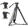 SIRUI 70,1/178cm Treppiede in Lega di Alluminio Rapid-System per Telecamera, SQ75A+S5 Treppiede Video con Testa Fluida Idraulica, Smorzamento Continuo, Doppia Modalità Piastra QR, Max. 8 kg/17,6 lbs