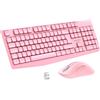 memzuoix QWERTZ, set di mouse wireless con tastiera a 104 tasti, tastiera con tastierino numerico, radio da 2,4 GHz con ricevitore USB, mouse ottico da 1400 DPI, plug and play per Windows PC laptop e Mac