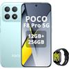 XIAOMI POCO F8 Pro-Smartphone da 12+256 GB,tripla fotocamera da 50 MP con OIS, schermo AMOLED da 6,59 120 Hz,Snapdragon 8 Elite,Hypercharge 100 W,blu,incluso Smart Watch
