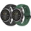 CHULN 2 Pezzis Silicone Cinturino per Coros Apex 4 46mm/Coros NOMAD, Regolabile Sportiva Cinturino di Ricambio per Smartwatch.