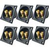 Vegena 6 Pezzi Altoparlante Box Terminale Binding Post, 2 Vie Speaker Box Terminal Binding Post Connettore Subwoofer Connettori A Molla Car Stereo Vite Connettori Per Impianto Stereo Di Casa E Auto (Piazza)
