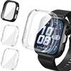 iVoler 3 Pezzi Clear Cover con Pellicola Protettiva per Huawei Watch Fit 5 Pro, Copertura Completa Custodia Anti-Graffio Ultra Sottile Morbida TPU Case, 2 Trasparente + 1 Nero
