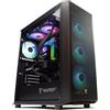 PcCom Imperial PC Gaming Torre, AMD Ryzen 7 7700X, RTX 5070 12GB, 32GB RAM DDR5, 2TB SSD NVMe, Windows 11 Home, Nero, Raffreddamento Liquido ARGB