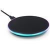 Perixx PERIPRO-713II Caricatore wireless, pad di ricarica wireless massimo da 10 W, compatibile con iPhone 12-17, Galaxy S20-25, AirPods Pro 3 (senza adattatore CA)