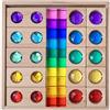 40 Pezzi Set di Cubi Arcobaleno Trasparenti Educativo per Asilo Nido, Bambini