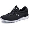 Skechers Donna Summits 12980W Wide Scarpe da Ginnastica, Black Mesh/White Trim, 37 EU Larga