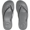 Fitflop Infradito ergonomiche Iqushion Multi-Crystal Donna, Grigio, 36 EU