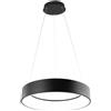 LUCE AMBIENTE DESIGN Lampadario LED moderno Noah nero Ø60cm, luce con 3 temperature di colore 8000 lumen, LUCE AMBIENTE DESIGN