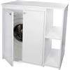 C.R. Smart Solutions Coprilavatrice con ripiani laterali 94x60cm in PVC bianco | Igloo Pro