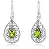 Meadows Orecchini pendenti in argento Sterling 925 con pietra preziosa peridoto 3,73 gms gioielli Meadows Crystalcraftindia, regali di Natale per donne, Argento sterling Pietra, Peridoto