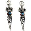 ABOOFAN 2 ciondoli buddista Vajra Dorje Phurba 3D Pugnale Amuleto Protezione Meditazione Yoga Ispirato Collana Pendente (Argento Antico) Decorazione perfetta mai