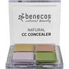 Benecos - natural beauty 94267 correttore CC - cremoso - correttivo - senza talco - vegano - beige/verde/rosa/viola