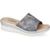 Valleverde 52104 Ciabatte Sandali Donna Pelle Sintetica Tacco Zeppa 5Cm Suola Gomma
