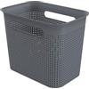 Rotho Brisen Contenitore Stretto con 2 Maniglie, Plastica (PP) senza BPA, Grigio (Antracite), 7 L, 26.2 x 18.0 x 21.1 cm