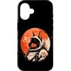 Vintage Doberman Aesthetic Japanese Grap Custodia per iPhone 16 Arte minimalista giapponese anni '70 Retro Space Doberman Cane Mamma Papà