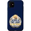 Jesus Is The Light Christian Faith Bible Custodia per iPhone 11 Jesus Is The Light Of The World Shirt John 8:12 Christian