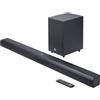 JBL Cinema SB 550, Soundbar 3.1 Canali con Subwoofer, Bluetooth per Streaming Wireless, Dolby Atmos Integrato, Connessione HDMI ARC e Ottica, Design Compatto, 250 Watt, Nero, Spina AC UK (tipo G)