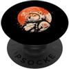 Vintage Shiba Inu Aesthetic Japanese Gra Arte minimalista giapponese anni '70 Retro Space Shiba Inu Dog PopSockets PopGrip Adesivo