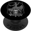 Retro Band Player Conga Drum Tees Conga Drum Marching Band DA Vinci Batterista Vintage PopSockets PopGrip Adesivo