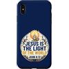 Jesus Is The Light Christian Faith Bible Custodia per iPhone XS Max Jesus Is The Light Of The World Shirt John 8:12 Christian